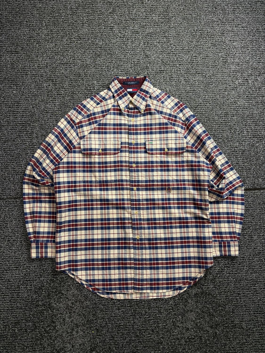 00s 타미힐피거 너드룩 잔체크 박시핏 올드스쿨 셔츠 2558 상품이미지2