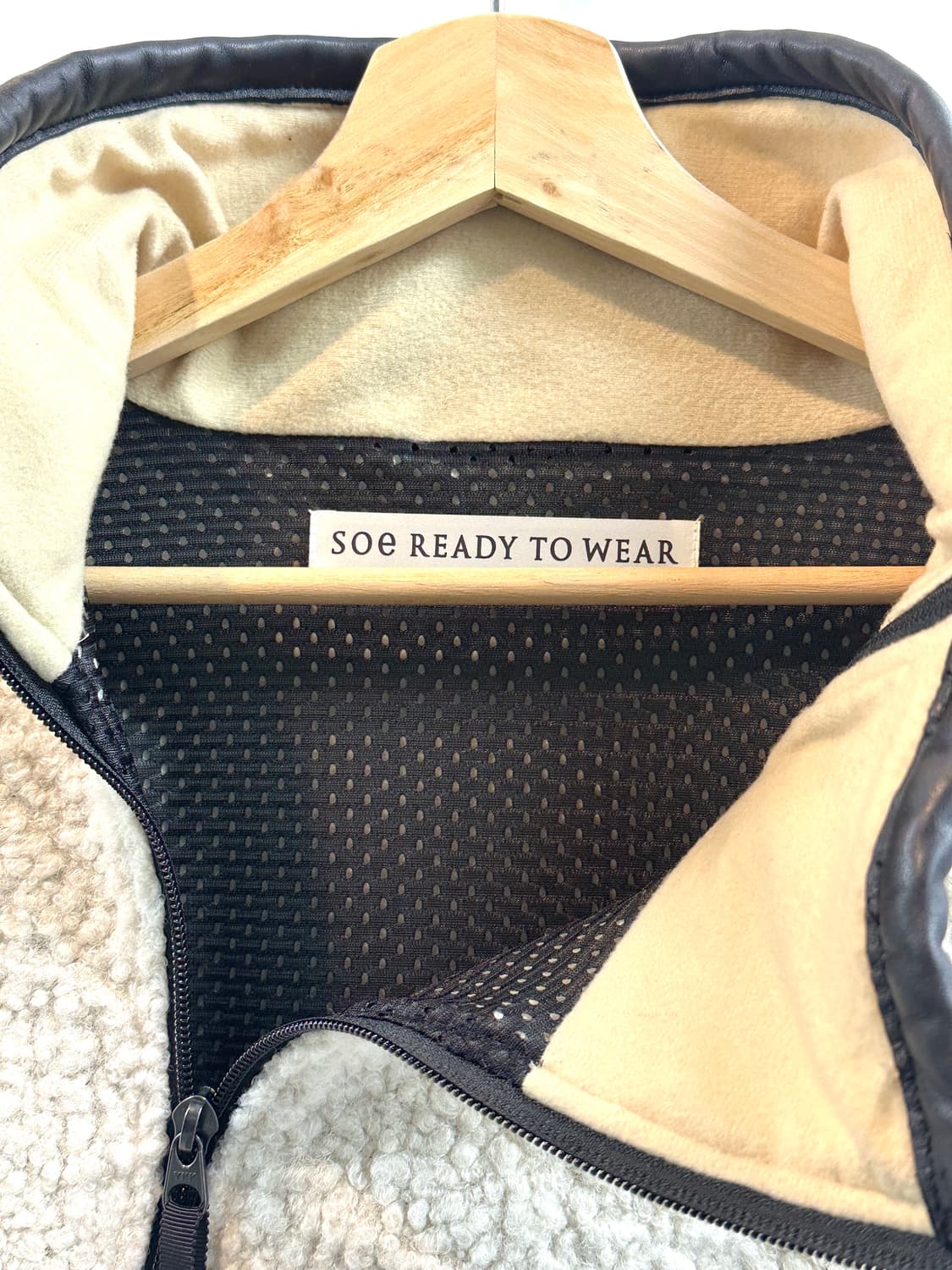 SOE 양가즉 플리스 자켓 (아이보리, M/민트급) 상품이미지4