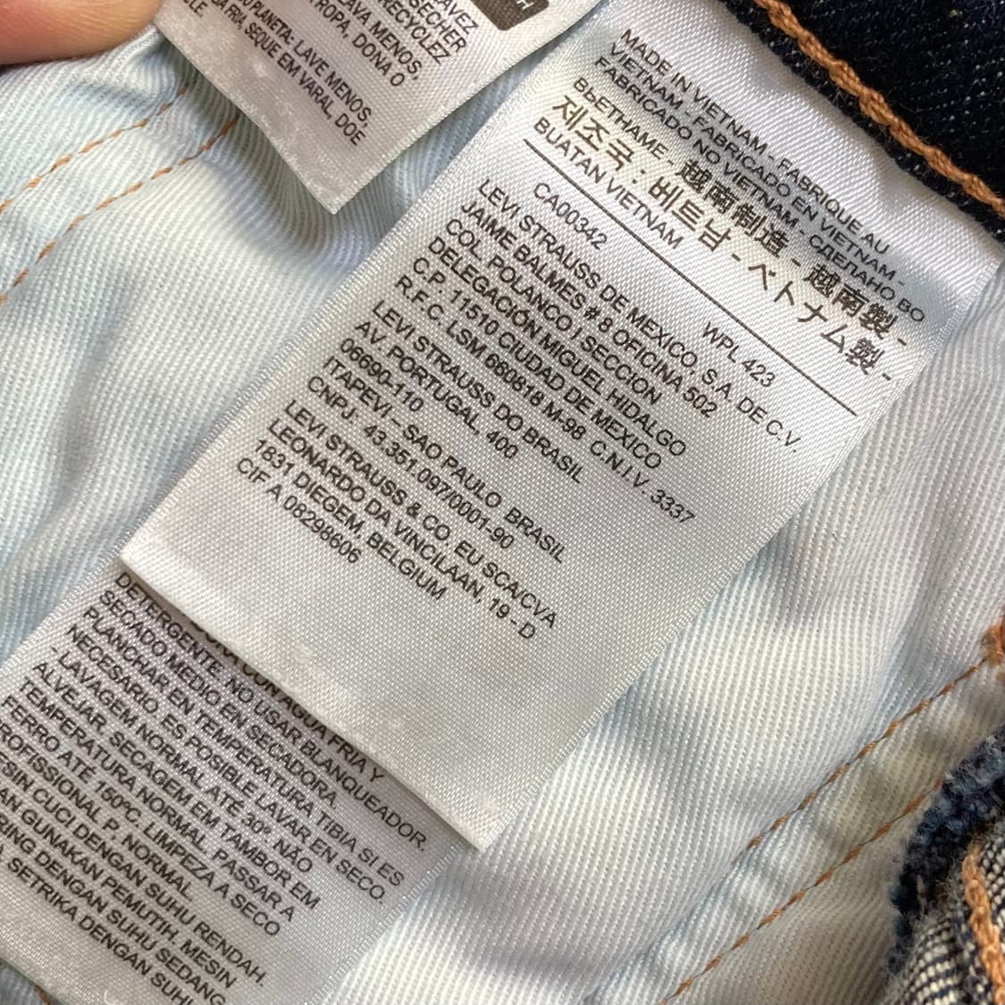 리바이스 502 빅E 데님팬츠 W34 L32 상품이미지5