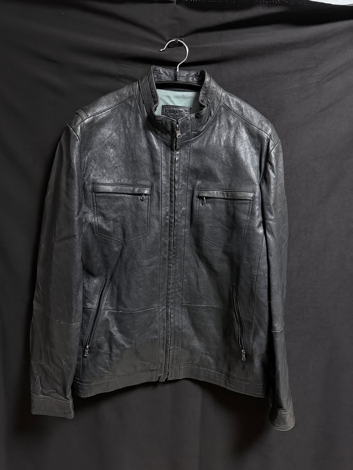 Black leather jacket 상품이미지3