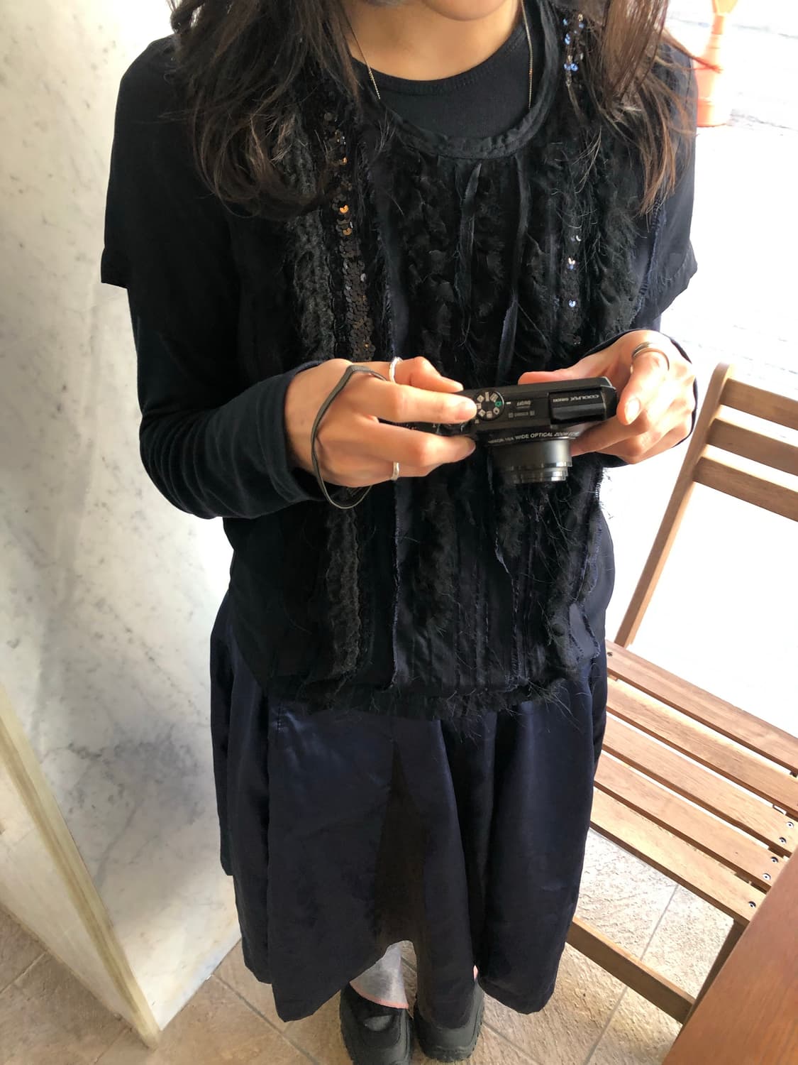 꼼데가르송 트리콧 반팔 블라우스 상품이미지1