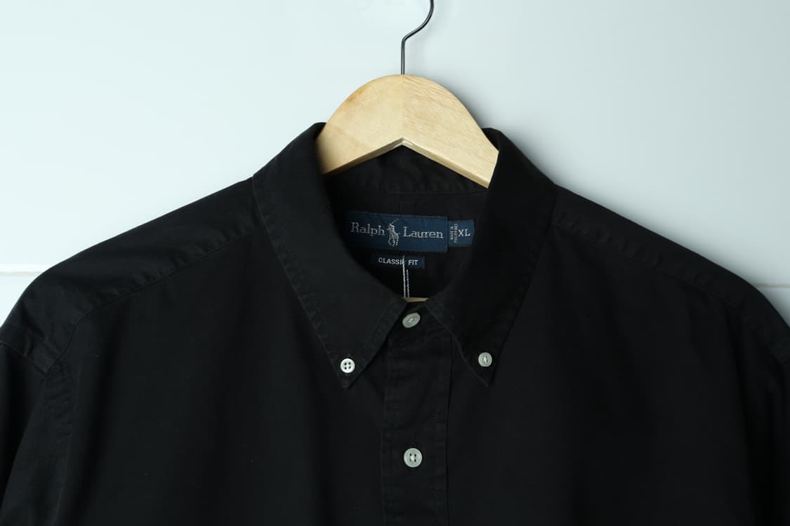 (XL-2XL) 폴로 랄프로렌 셔츠 남방 USA 무지 블랙-H31850 상품이미지7