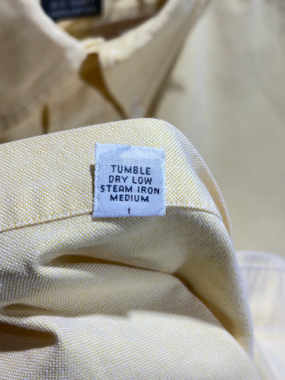 L 폴로랄프로렌 BIG SHIRT 원포켓 옐로우 코튼 셔츠 상품이미지6