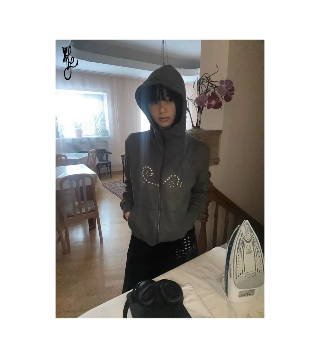 TheNewYouthPark y2k 그레이 소프트핏 빈티지 후드집업 자켓 상품이미지3