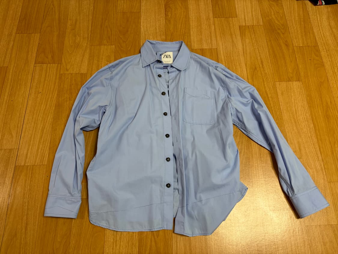 아더에러 자라 오버사이즈 셔츠 스카이블루 상품이미지1