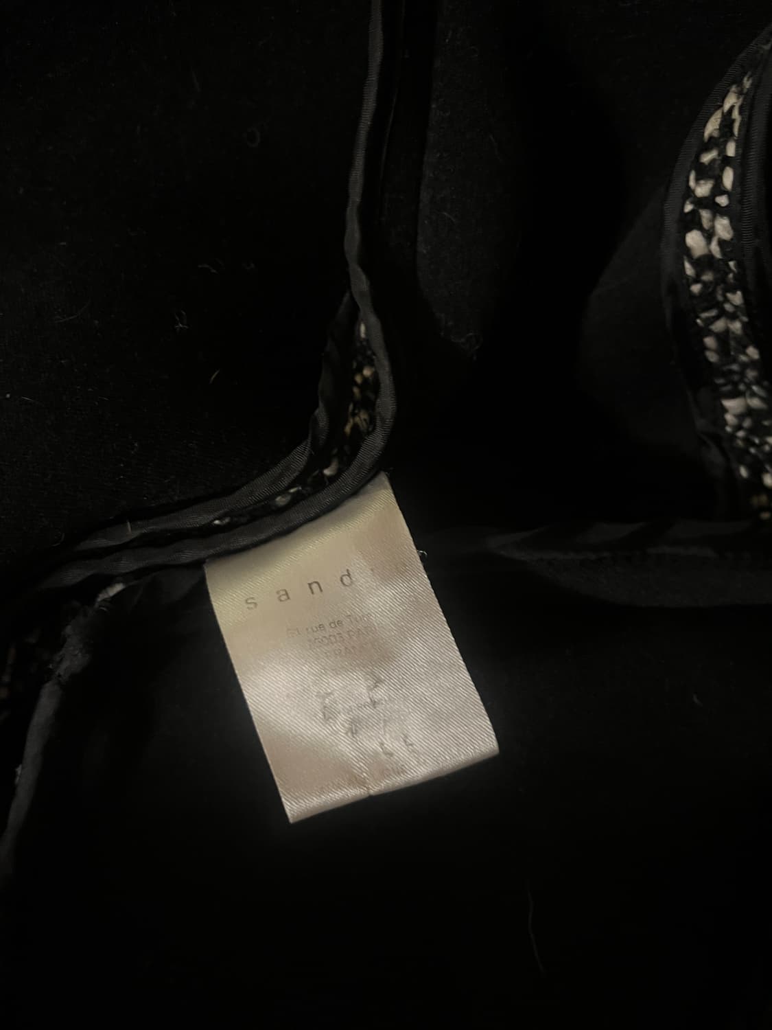 산드로 블랙 트위드 코트 자켓 상품이미지6