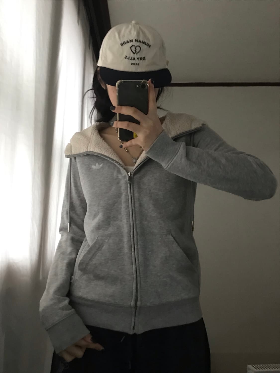 아디다스 그레이 퍼후드집업 상품이미지2