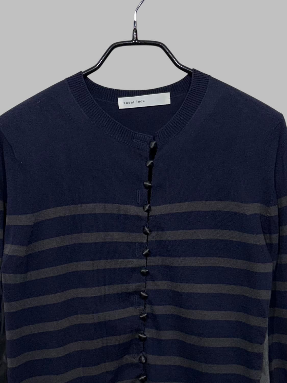 SACAI LUCK stripe cardigan navy 2  상품이미지2