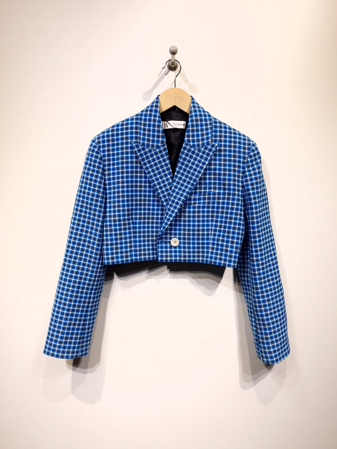 [상하세트]ZARA 자라 크롭 체크 블레이저 & 미니스커트 상품이미지4