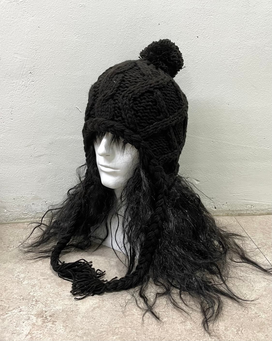 Dark brown knit earflap 상품이미지1