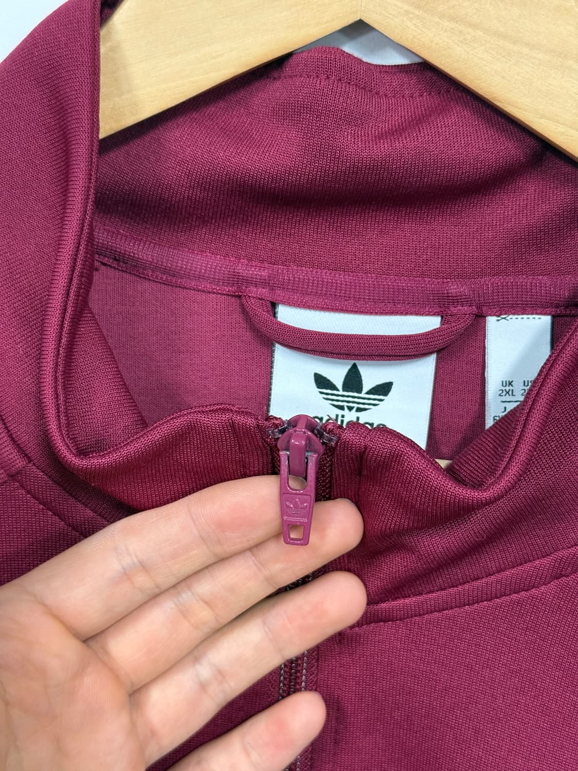 Adidas Burgundy Full Zip Jersey 상품이미지5
