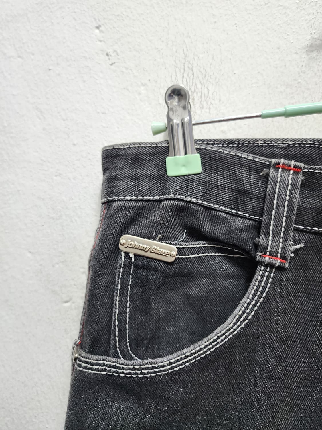 JOHNNY BLAZE 90s 흑청 워싱 카펜터 힙합팬츠 상품이미지3