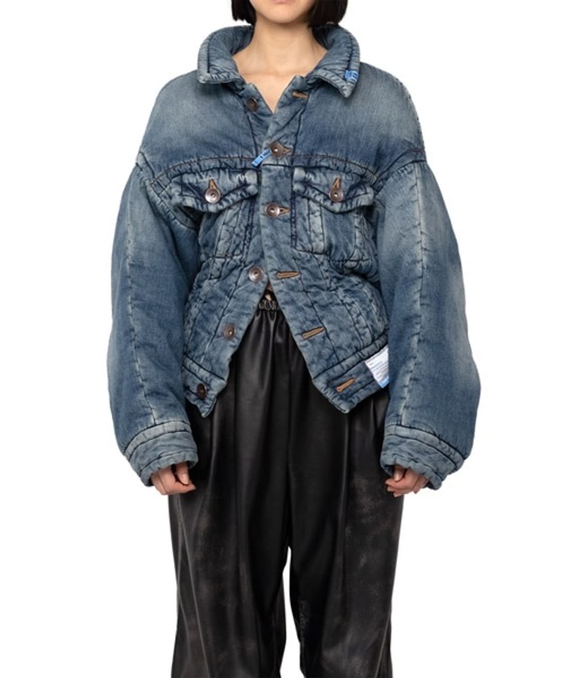 메종 미하라 야스히로 크롭 패디드 데님 자켓 36사이즈 상품이미지1