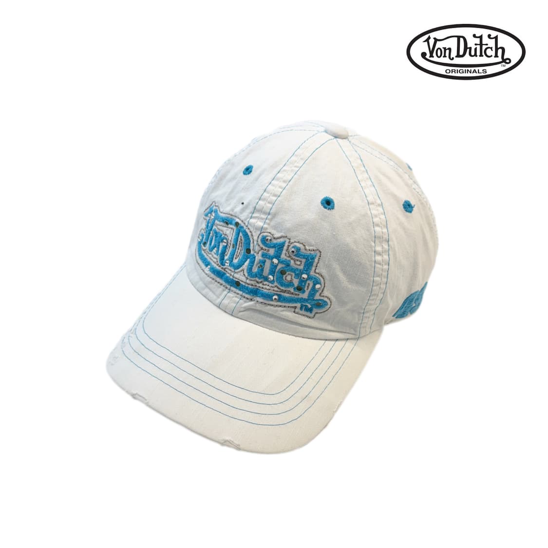 본더치 Y2K 흰하 볼캡 상품이미지1