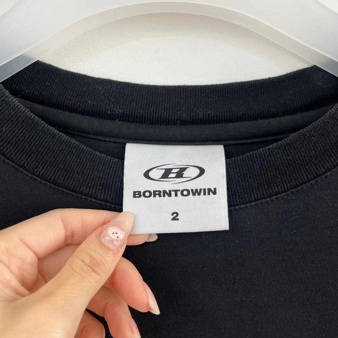 본투윈 실버 B로고 블랙 롱슬리브 상품이미지6