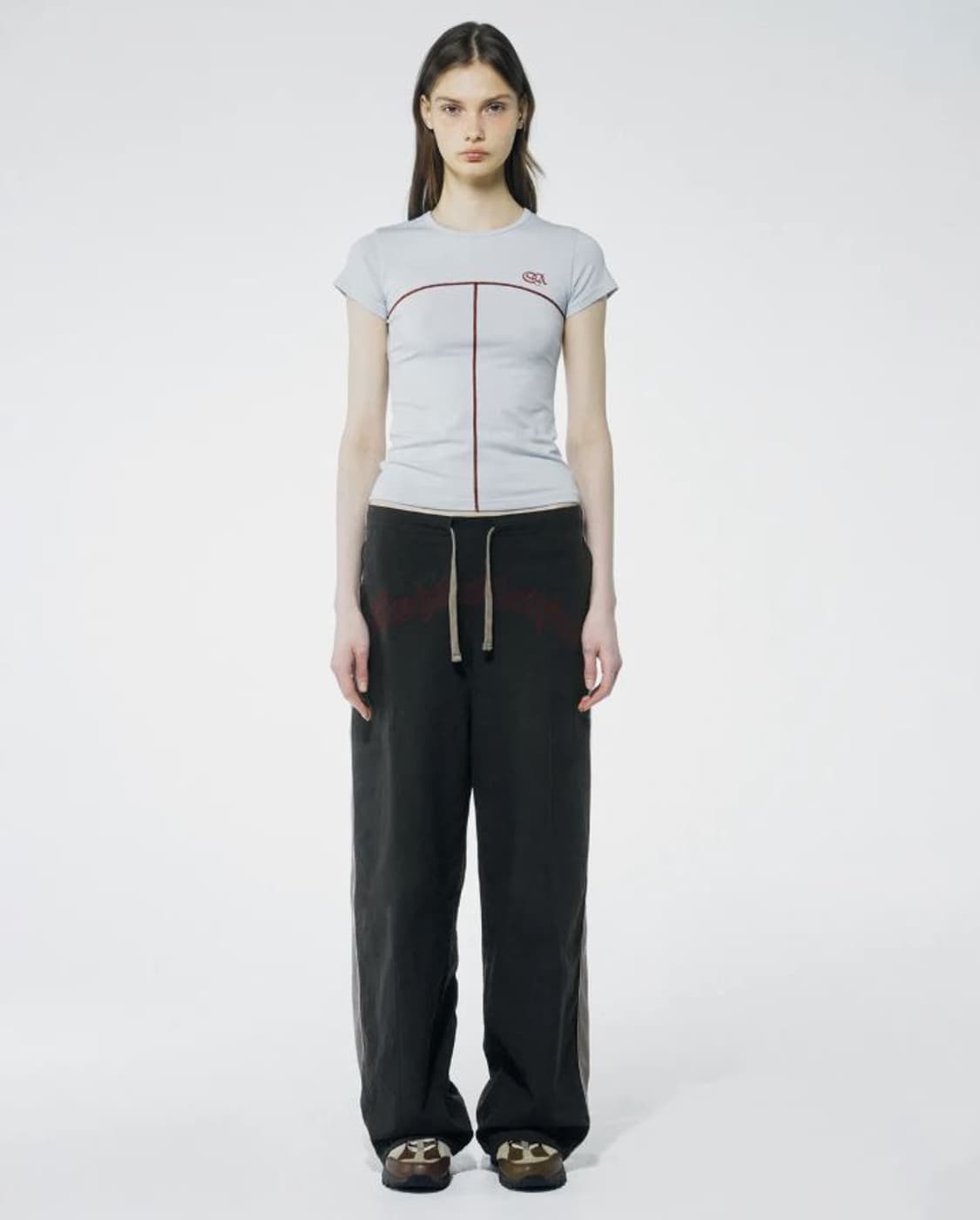 스컬프터 메쉬 린넨 팬츠 차콜  상품이미지1