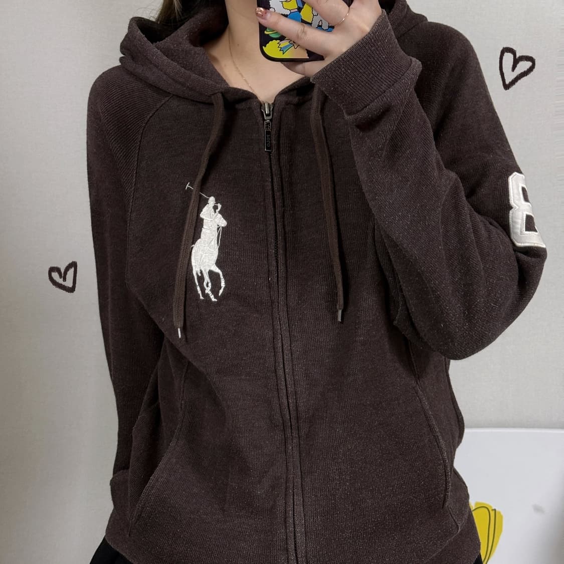 폴로 랄프로렌 빅포니 브라운 후드집업 상품이미지1