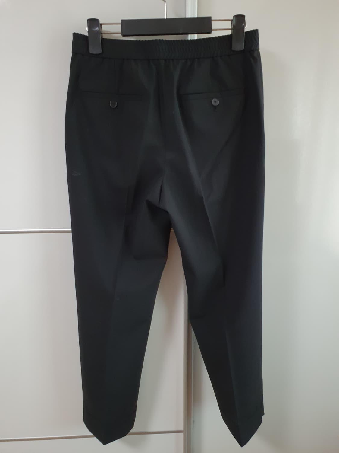 (78) 타임옴므 블랙 원턱 밴딩 릴렉스핏 슬랙스 상품이미지2