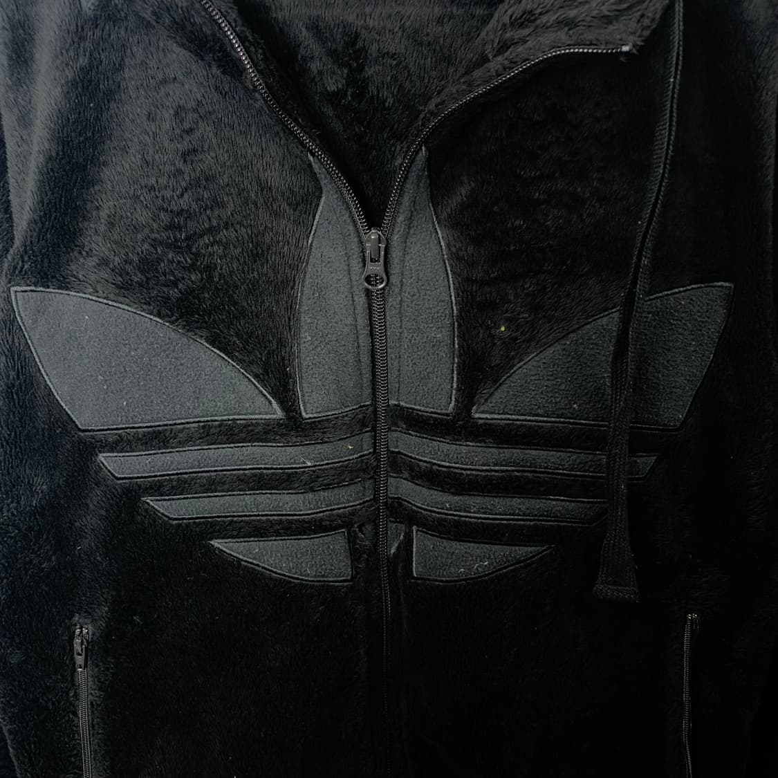 아디다스 빅로고 블랙 쉐르파 자켓 상품이미지4