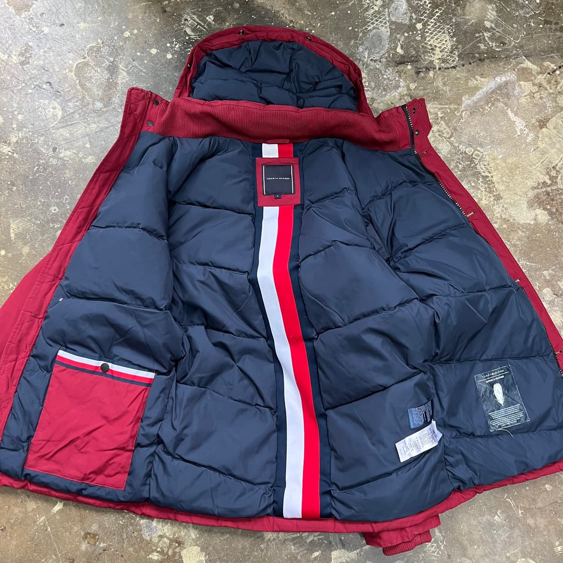 M) 타미힐피거 덕다운 패딩점퍼 오리털 패딩 상품이미지4