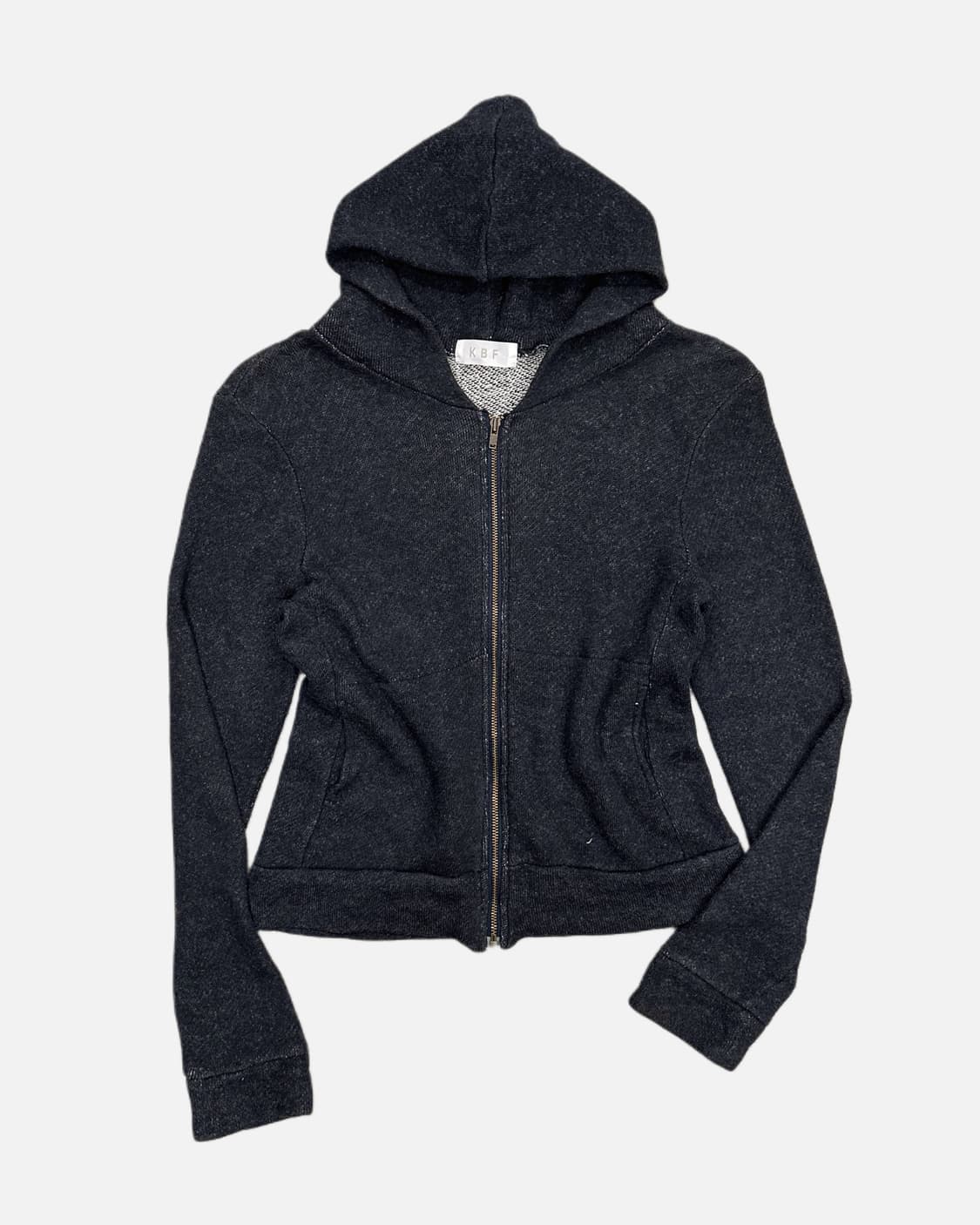 knit crop hood zip-up 상품이미지2