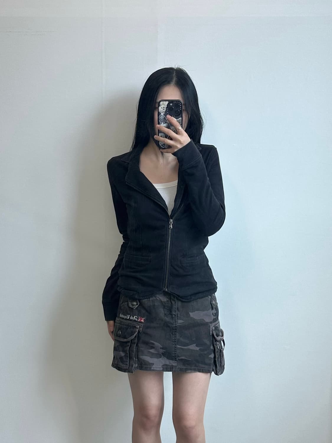 디젤 y2k 와투케 사선 블랙 코튼 자켓 상품이미지1