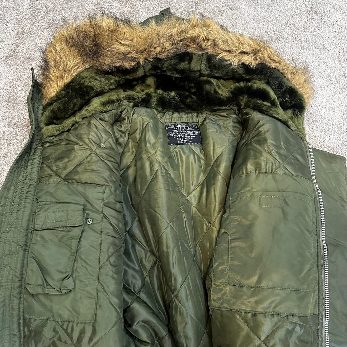 90s Virgin Voyage N-3B 밀리터리 플라잉 파카L 상품이미지5