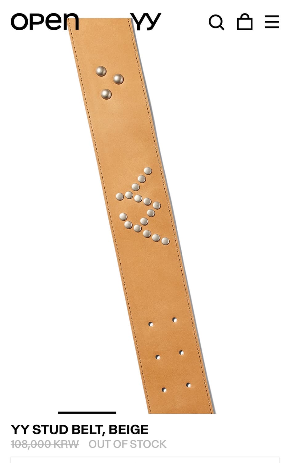 OPEN YY / 스터드 벨트 상품이미지2