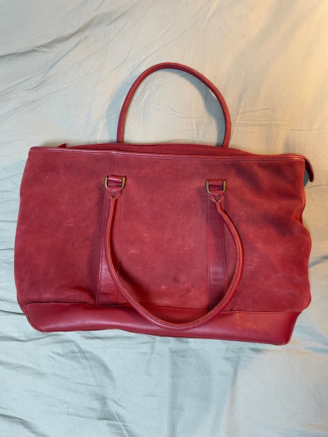 Vintage L.L. Bean Suede Leather Tote Bag 상품이미지2