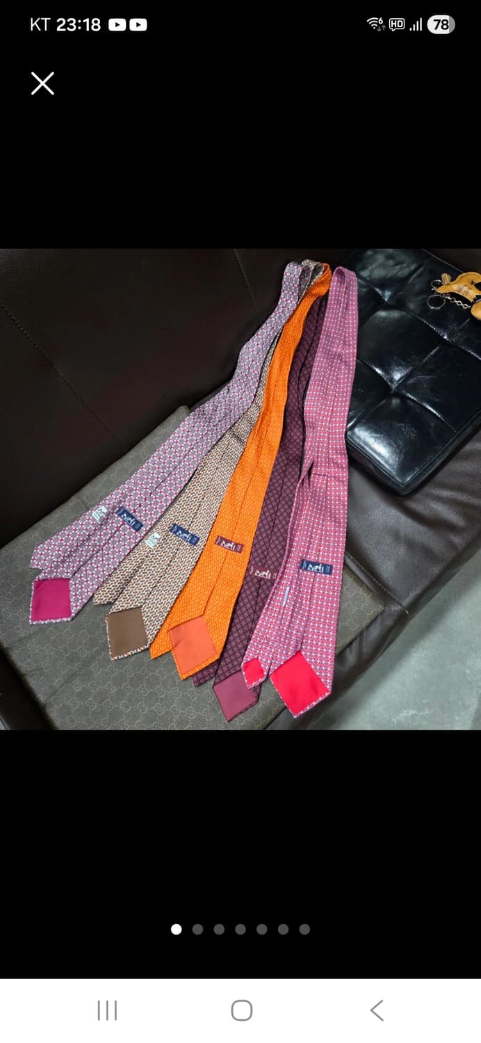 에르메스 실크 넥타이 5종 모두 상품이미지1