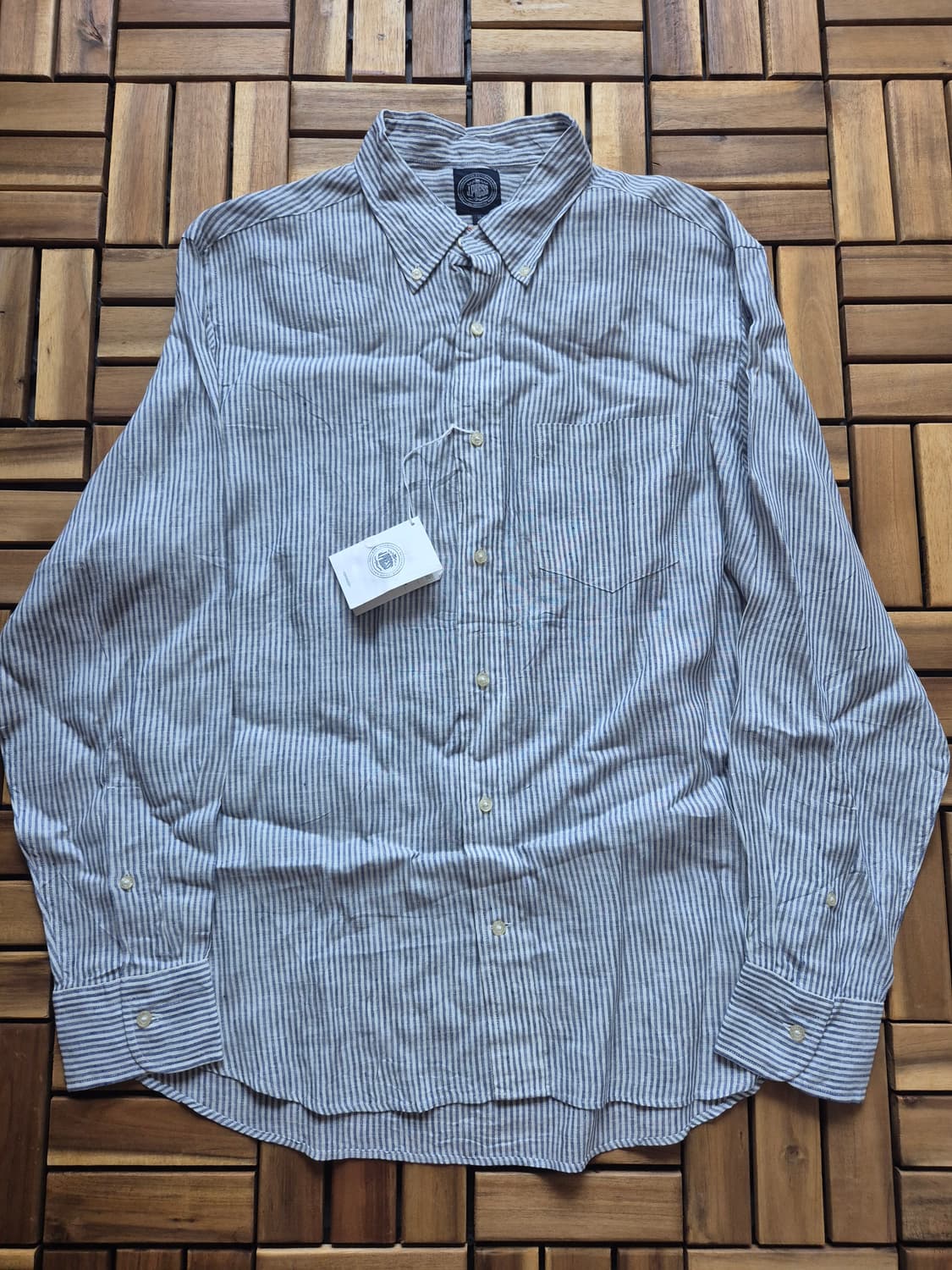 jpress 제이프레스 Nippon Linen 스트라이프 린넨 셔츠 상품이미지1