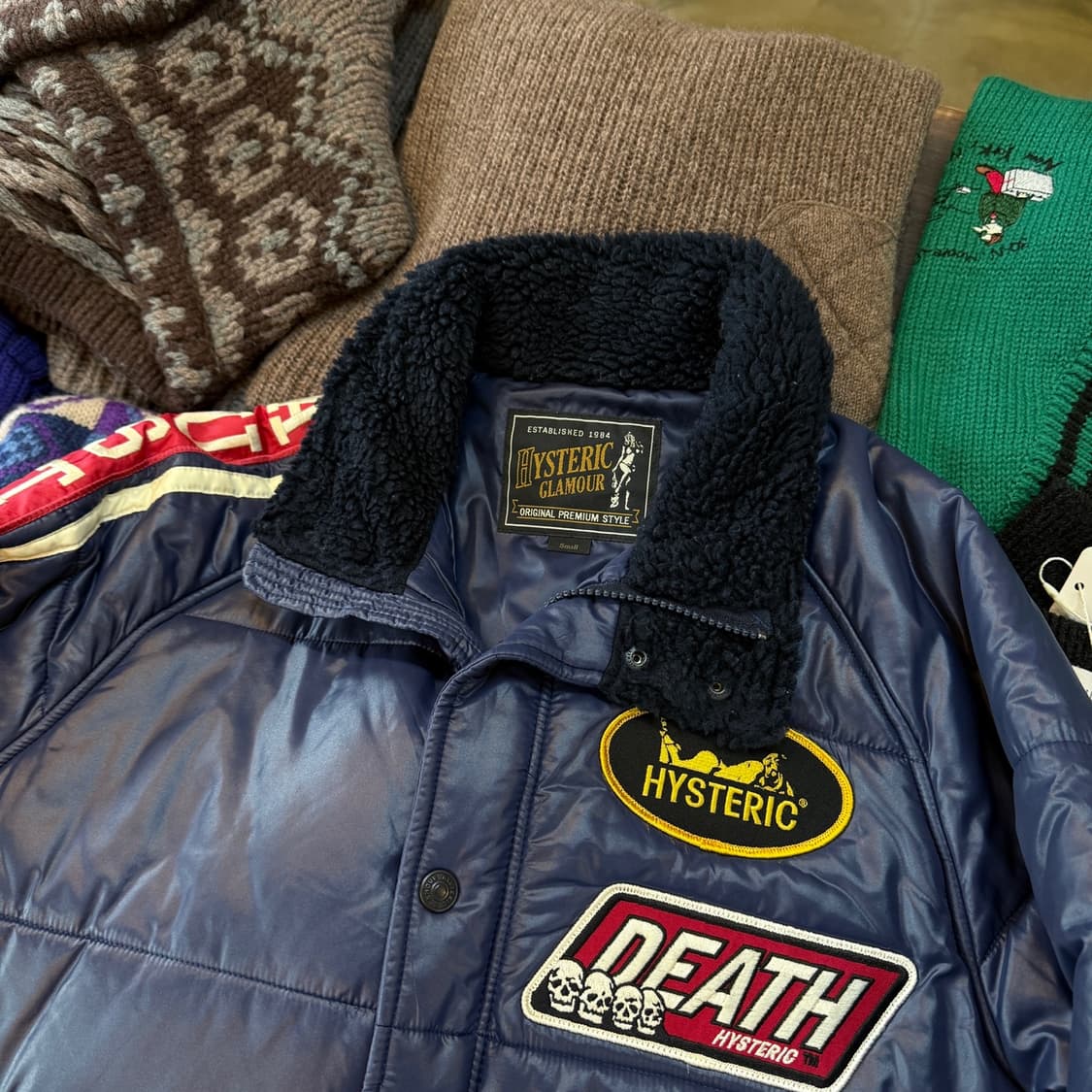 히스테릭 글래머 일본 생산  레이싱 프리마로프트 패딩 자켓 S 상품이미지3