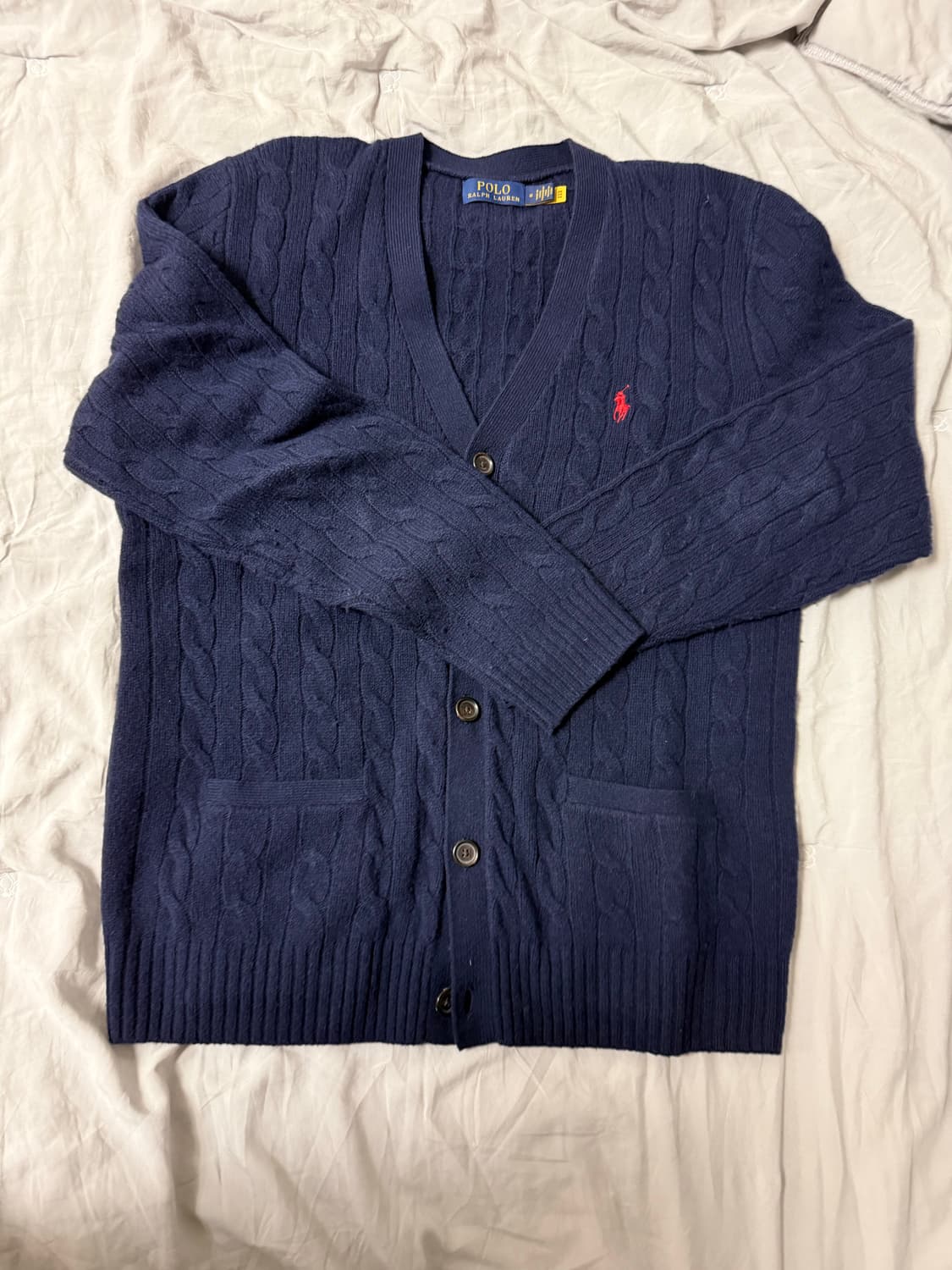 폴로 울 꽈배기 가디건 [M] 상품이미지2