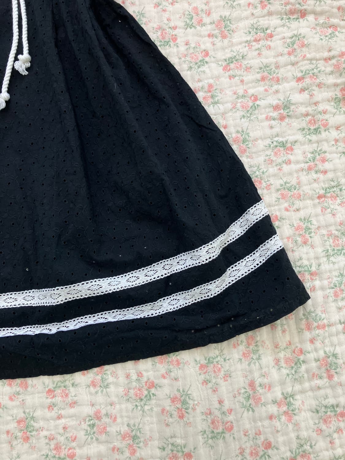 빈티지 모리 레이스 자수 레이어드 블라우스 1047 y2k 스트릿 갸루  상품이미지6