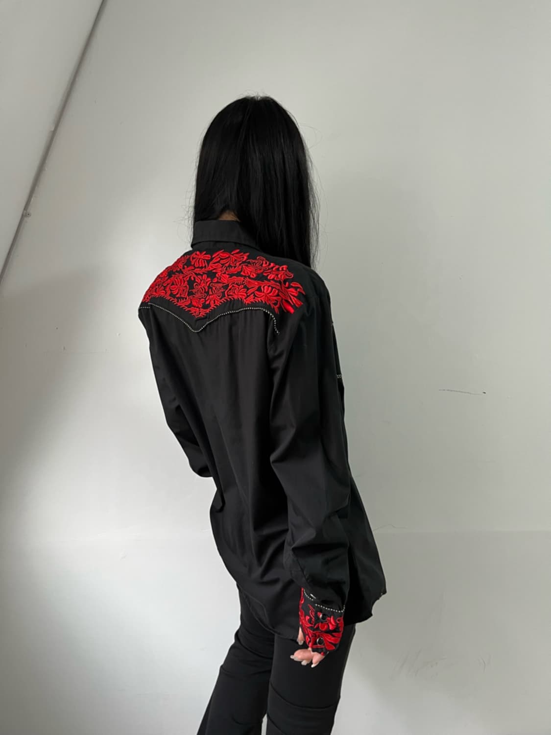 자수 디테일 웨스턴 셔츠 상품이미지8