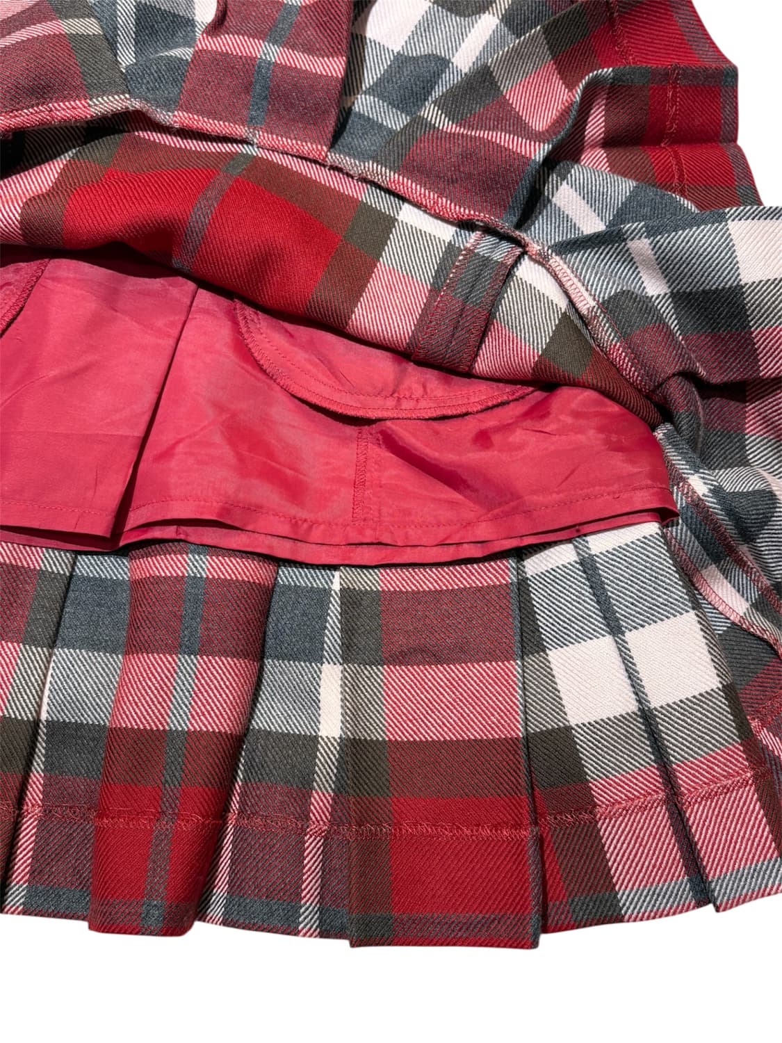 버버리 블루라벨 레드 체크 원피스  상품이미지6