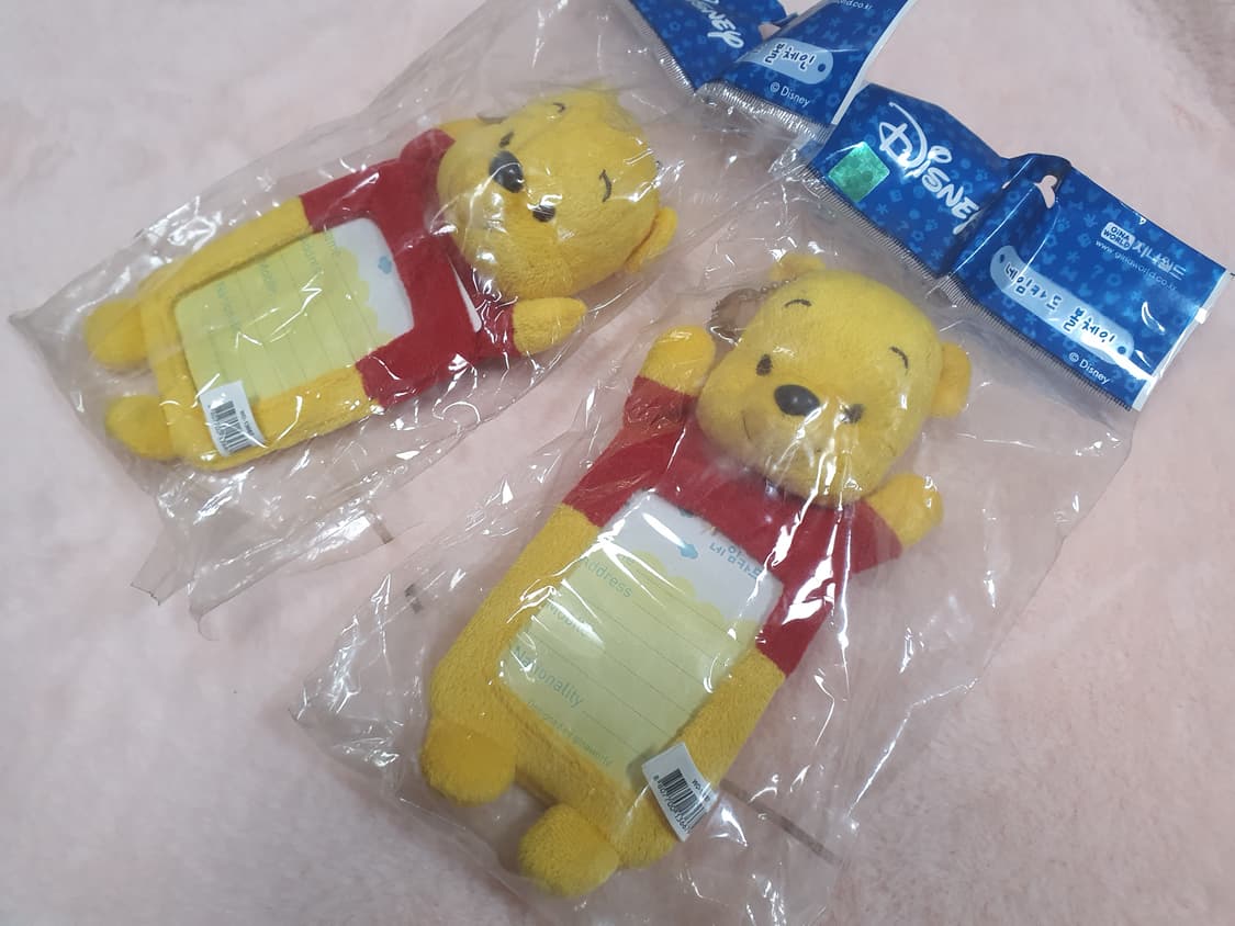 미개봉/개별 고전 곰돌이 푸 캐릭터 네임택 고전문구 고전완구 디즈니 인형 상품이미지1