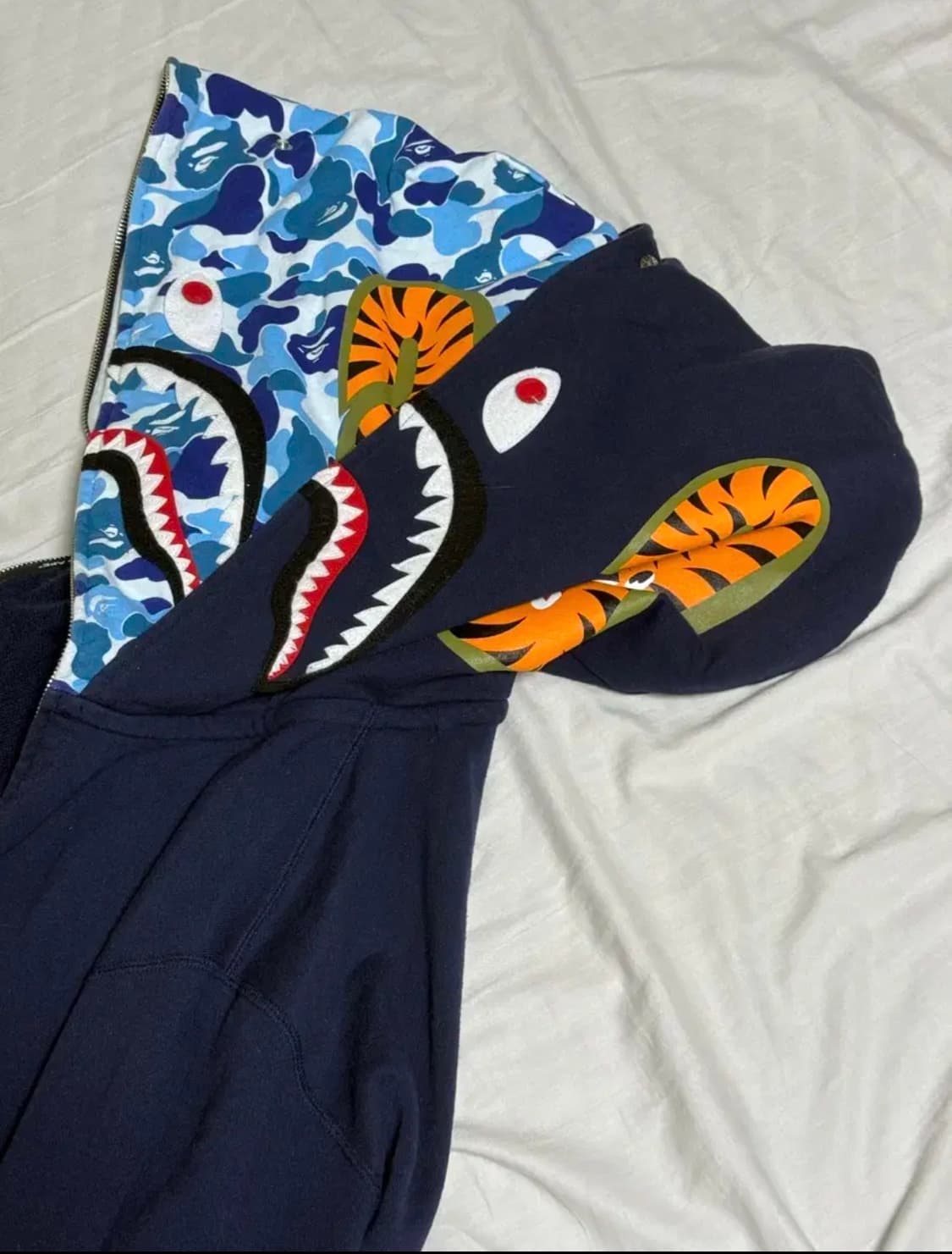 베이프 더블 셔크후드 파랑,흑계 xl 정품 상품이미지1