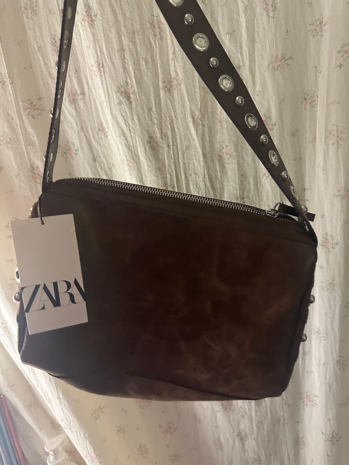 Zara 자라 가방 메탈 아플리케 숄더백 다크 탄 상품이미지5