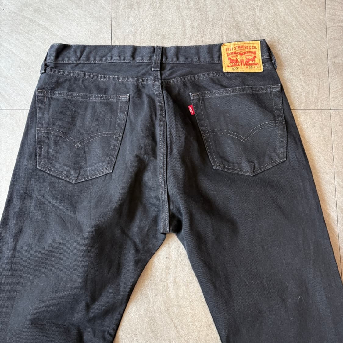 리바이스 정품 505 데님 블랙 팬츠 바지 상품이미지7