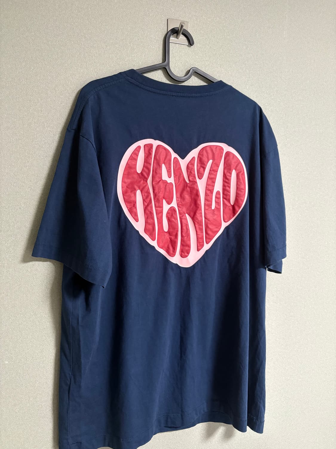 겐조 하트 오버사이즈 티셔츠 미드나잇 블루 상품이미지4