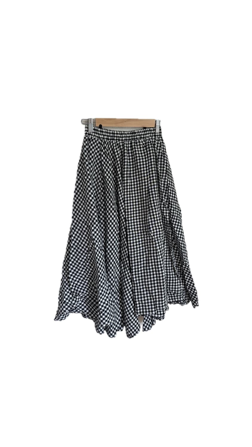 체크 롱스커트 상품이미지3