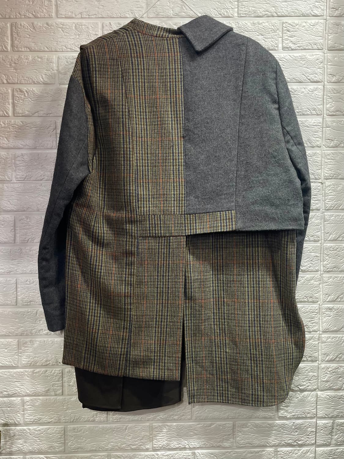 비지트인뉴욕 체크배색 울자켓66(정가32만) N.Y스튜디오 하객룩출근룩 상품이미지4