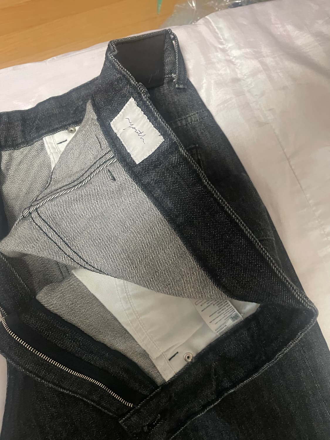 M) 유스 엑스트라 와이드 데님 워시드 블랙 상품이미지3