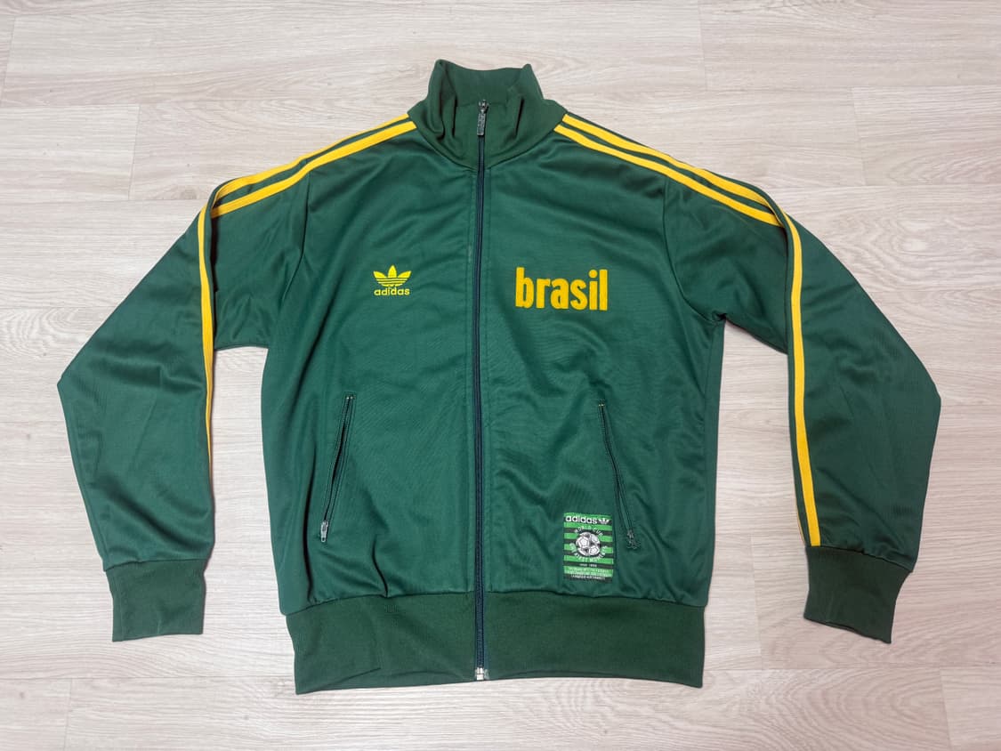 [M] 아디다스 00‘s 브라질 그린 옐로우 트랙탑 져지 상품이미지1