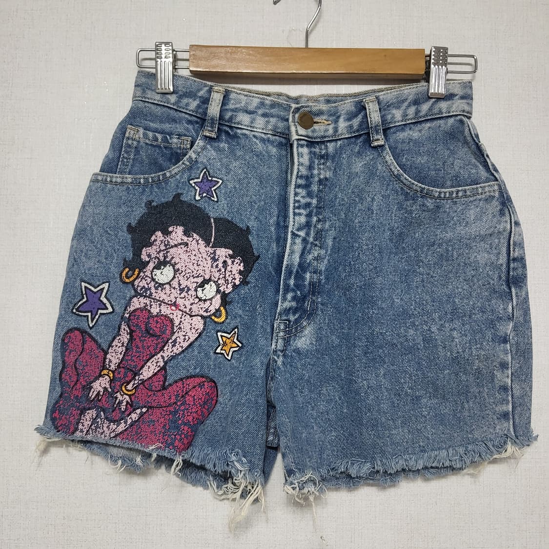 베티붑 Betty Boop 90년대 데님 숏팬츠 청반바지 Y2K 빈티지 상품이미지3