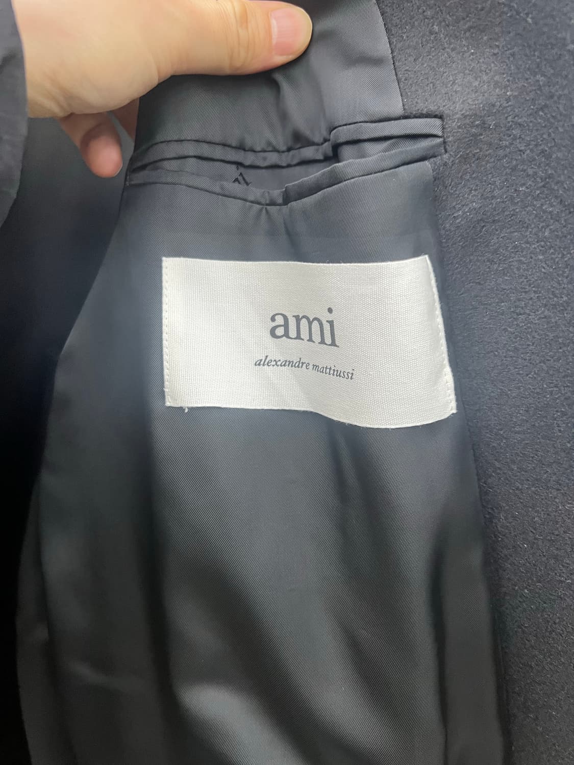 ami 아미 울 코트 블랙 상품이미지4