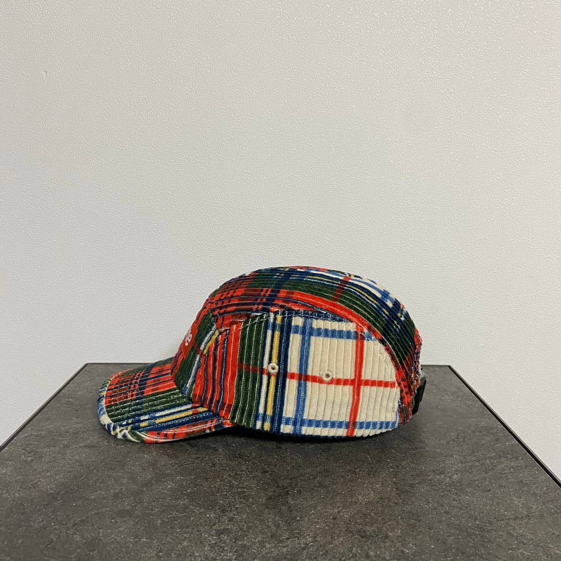 (OS) 슈프림 박스로고 캠프캡 모자 코듀로이 플레이드 체크 상품이미지2