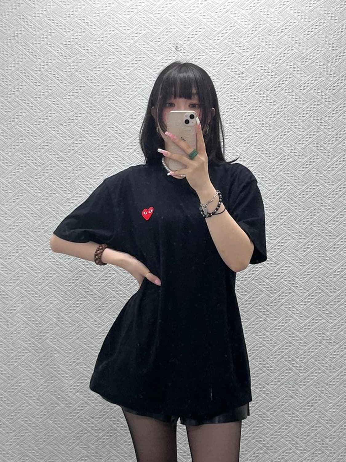 꼼데가르송 빈티지 캐주얼 시크 하트와펜 반팔티 XXL C12341 상품이미지2