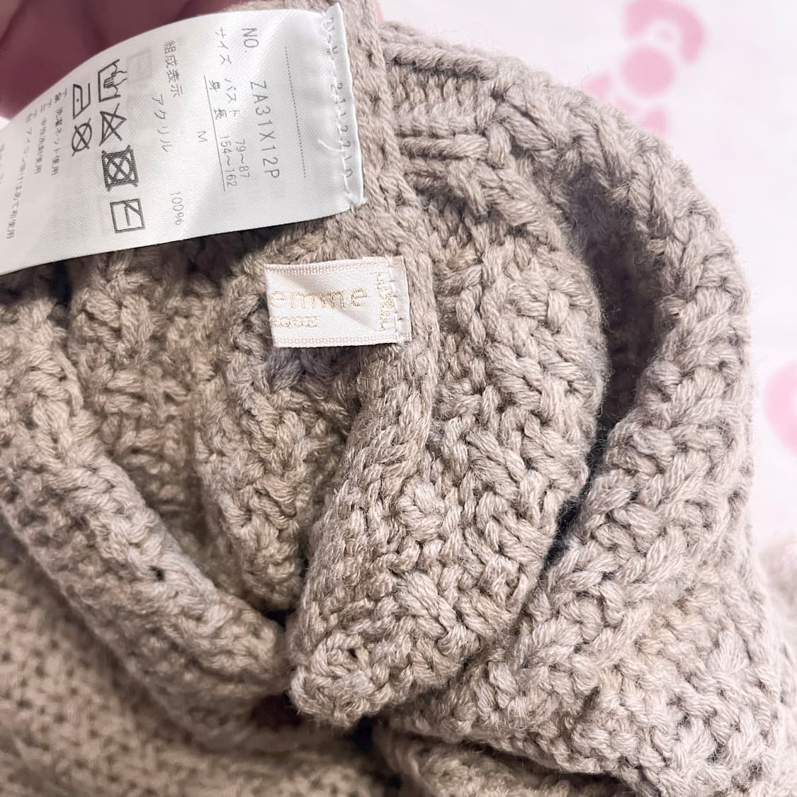 AXES FEMME 엑시즈팜♡꽈배기 모리 케이프 니트 상품이미지2